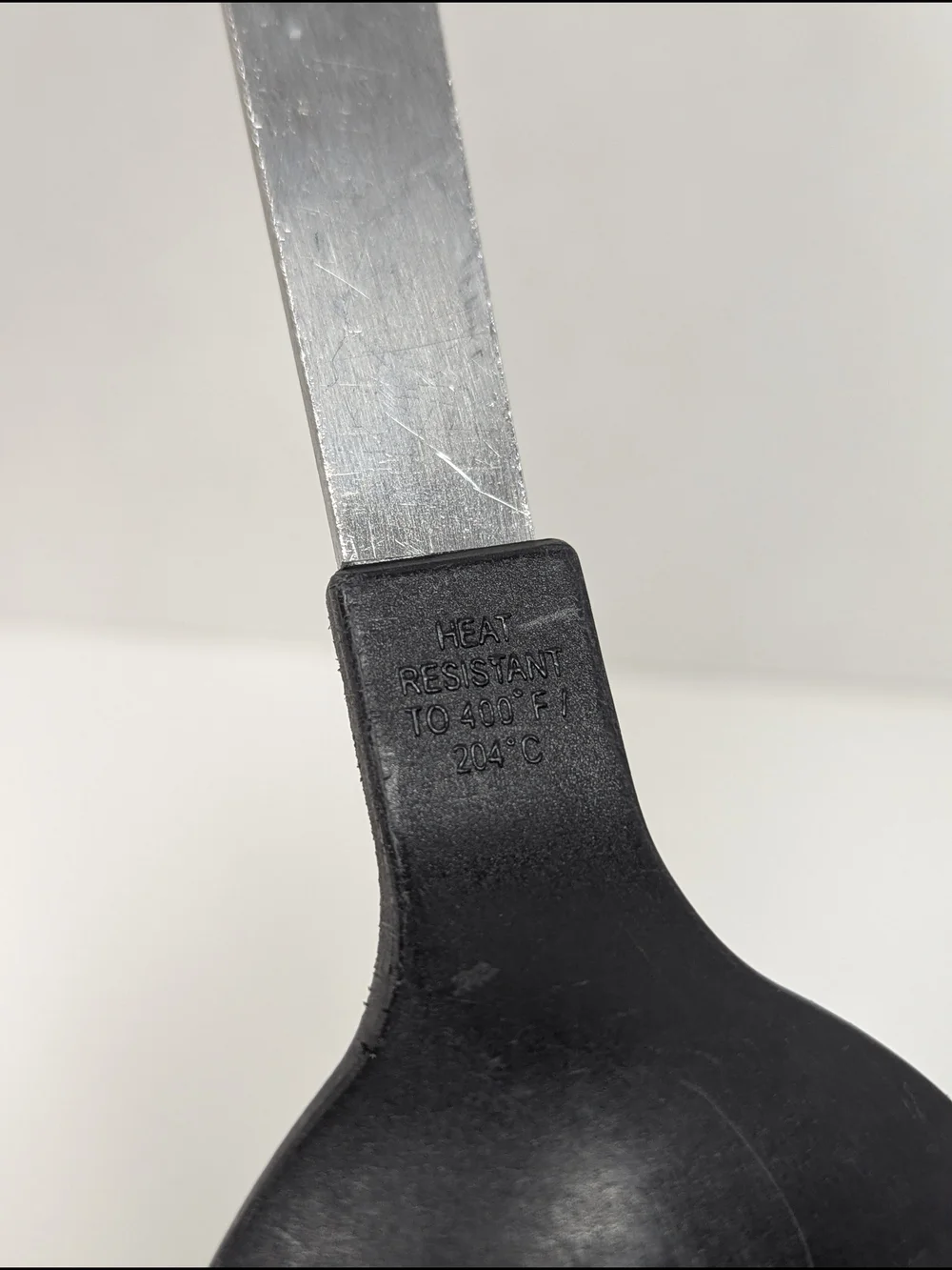 Amco Kitchen Utensil Black Silver Stainless Steel Nylon Slotted Spoon 8074